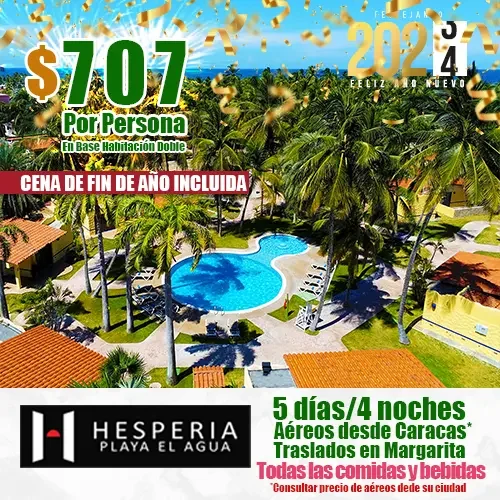 Hesperia Playa el Agua, Fin de Año en Margarita | felizviaje.com